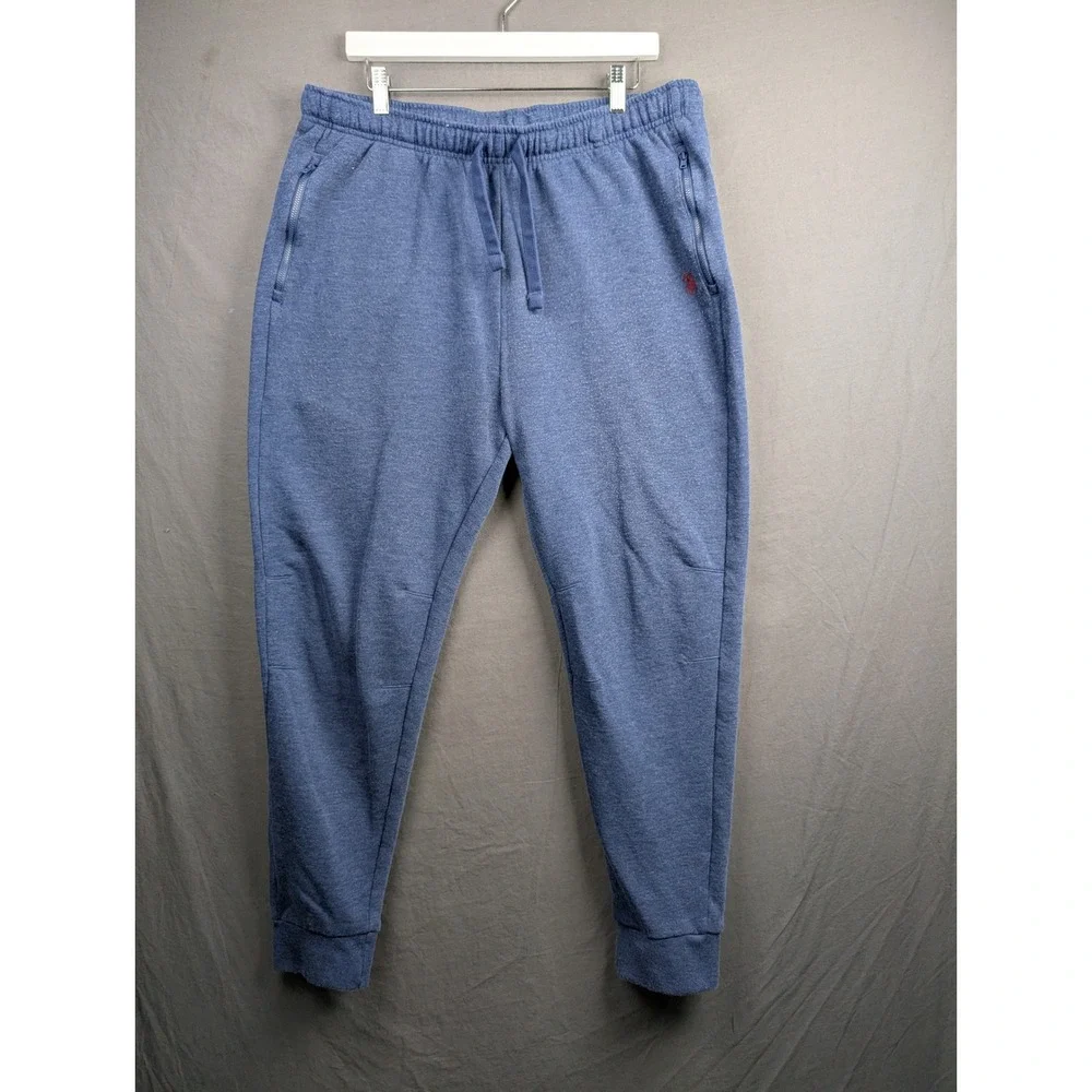 US Polo Assn Mens Size  XL Blue‎ Heather Jogger Sweatpants